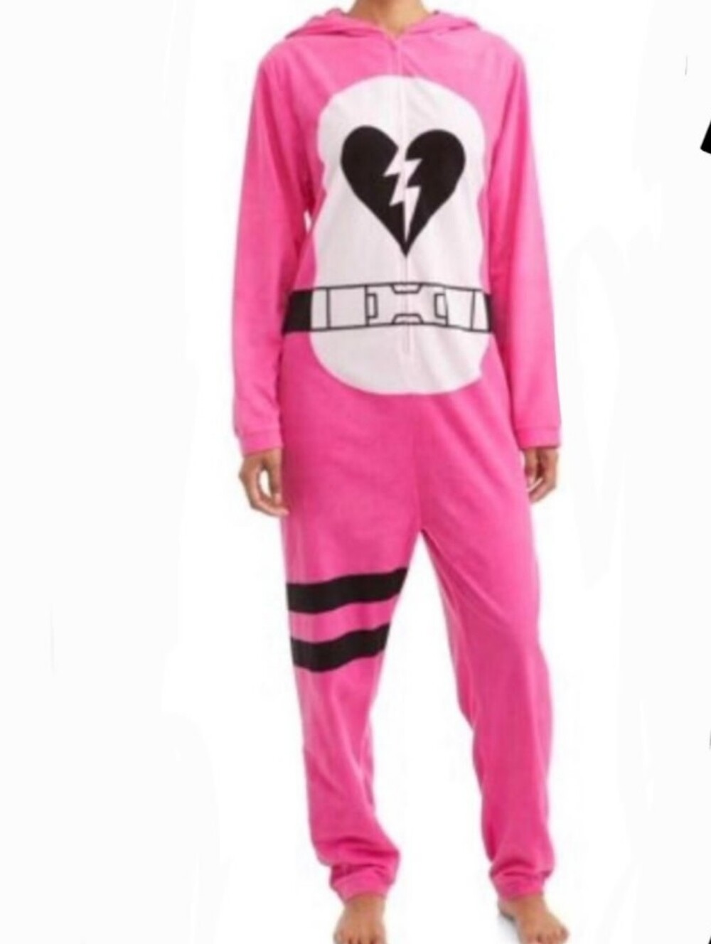 New FORTNITE Cuddle Team Leader Womens Onsie Pajama PJ Party Costume S Small 4/6